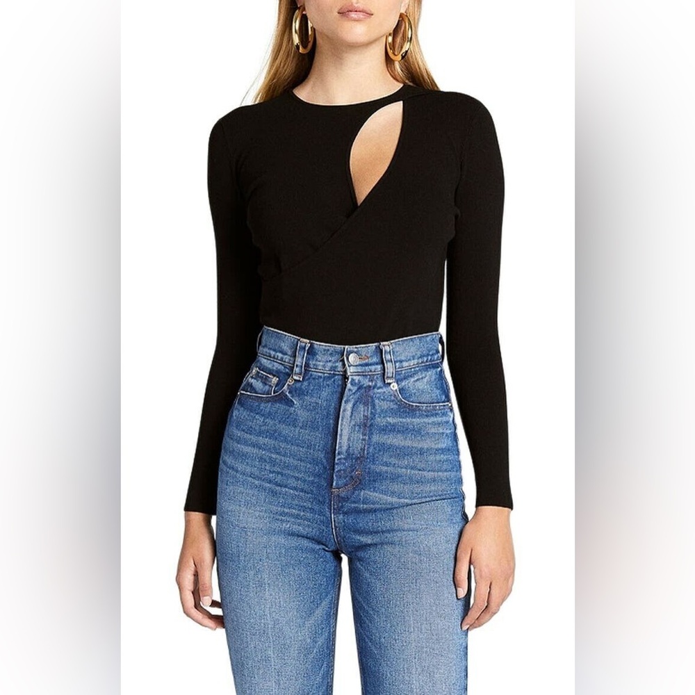 NWT ALC Priya Keyhole Cutout Long Sleeve Women's Top Sz XS